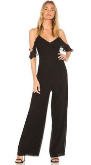 NWT Yumi Kim Boulevard Jumper in Black Cross-back Ruffle Strap Jumpsuit XS $218