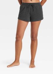 by Target Women's Soft Fleece Lounge Shorts charcoal gray large