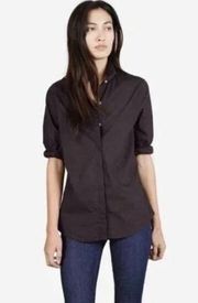 Everlane Poplin Black Button Down Long Sleeve Cotton Shirt