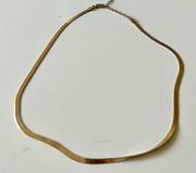 Argento Vivo gold plated flat profile necklace