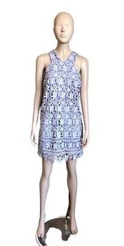 Gianni Bini Light Blue Lace High Neck Dress