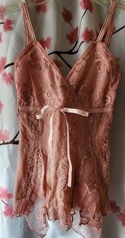 Rue21 Women's Pink Lace Floral Cami Tank Size Small