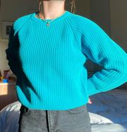 Eddie Bauer Turquoise Blue  Crewneck Sweater