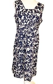 Motherhood Maternity Blue and White Floral Sleeveless Dress Size L