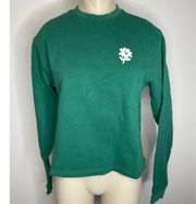 Outdoor Voices Women's Size XXS Picking Flowers Cropped Sweatshirt Green NWT