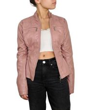 Urban Outfitters New Look Y2k Pink Leather Jacket Small