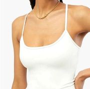 WeWoreWhat Sport Cami Adjustable Crisscross Straps Optic White S Small NWT