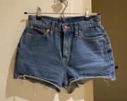 Pink High Rise High Waisted Denim Shorts