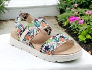 Easy Spirit Stephie Floral Casual Slingback Sandals, Size 11W New in Box