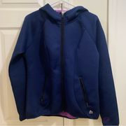 Reebok Women’s Dark Blue Zip Up Hooded Jacket Size Large NWT