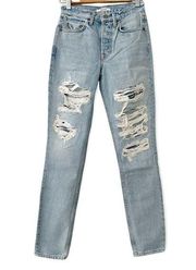 Grlfrnd Jeans Womens 24 x Revolve Karolina High Rise Distressed NWT