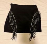 BLACK WESTERN FRINGE SKIRT 🤠🖤