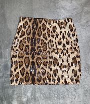 Leopard Print Mini Skirt