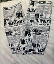 Forever 21  newspaper printed biker shorts