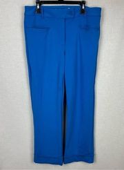 Betabrand Petite Cropped Blue Trouser Pants