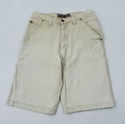 Vintage 90s  QSD Saltwater Denim Sandy Beige Jean Skate Shorts adult 30