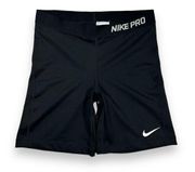 Nike  Pro Athletic Biker Shorts Dri Fit Womens Large Black