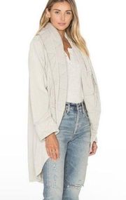 Young Fabulous & Broke Cream Quilted Open Cardigan M/L