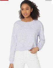 Sundown by Splendid Jada Purple Printed Sweatshirt with Scrunchie, NWT, Medium