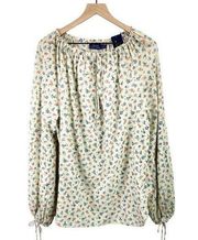 Polo Ralph Lauren Cream Floral Bohemian Drawstring Tunic Large