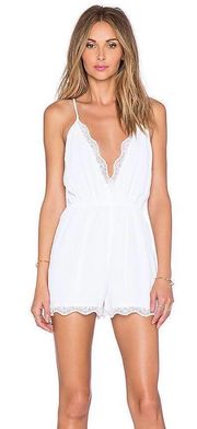 White Charmer Plunge Romper