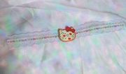 White Floral Lace Pizza Hello Kitty Choker 🤍 #78