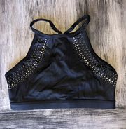 black  sports bra