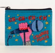 ZIP MONEY POUCH CH-CH-CH-CH CHANGE PURSE COIN PURSE BLUE Q BRAND NEW WITH TAGS