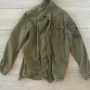 free people military style jacket olive green size XS