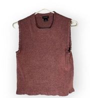 Club monaco italian yarn cropped knit Top Pinkish brown