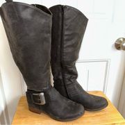 Maurices Delilah black wide calf tall boots women 9