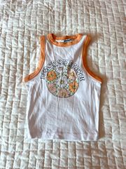 Tilly’s RSQ Peace Flower Tank Top Size XS