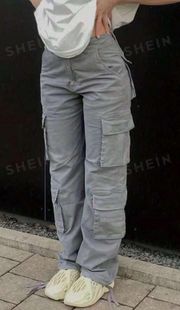 SheIn Grey Cargo Pants