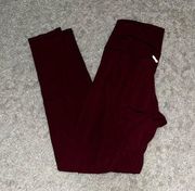 Aerie  chill play move maroon leggings size medium