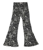 Cie Women's Black and White Rayon Pull On Flare Pants Size M