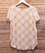 LC Lauren Conrad Pink Tie Back Tee Size XS NWT