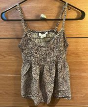 Urban Romantics Leopard Print Baby Doll Tank