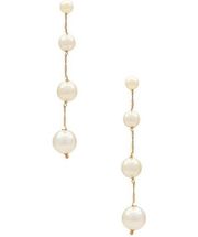 Shashi Jasmine Pearl Drop Earrings Tear Drop Revolve USA Gold Chain NEW