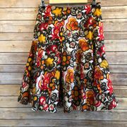 Josephine Chaus Retro Floral Print Skirt Size 6