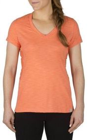 5.11 Tactical Women's Size Small Zig Zag V-Neck Orange 
Short Sleeve Shirt NWOT