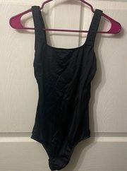 Lands End Black One Piece Swimsuit or bodysuit- See measurements