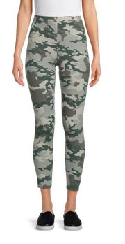 Juniors Size Small 3-5 Green Camo Ankle Leggings