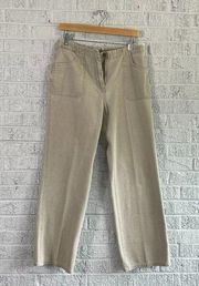 Woolrich Women's Pants 8 Light Khaki 100% Cotton Straight Leg