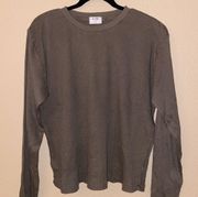 NEW! RE/DONE Originals Thermal Long Sleeve Waffle T-Shirt Size M Vintage Green