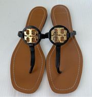 Tory Burch  Mini Miller Metal Sandals Black, 10