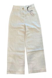 Super High Rise Wide Leg White Jeans