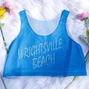 Miami Style Wrightsville Beach Blue OS Crop Gym