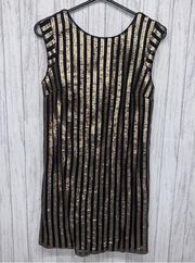 Womens Size XS Ali & Jay Black & Gold Sequin Dress EUC