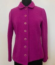 Isaac Mizrahi Sz XXSmall Fushia women Jacket butto