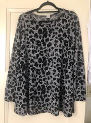 Long Sleeve Leopard Shirt/Dress 